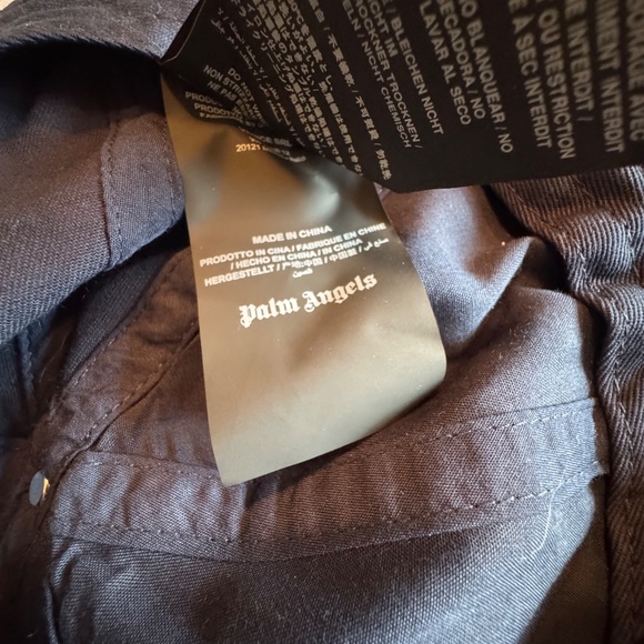 Palm Angels Navy Logo Baseball Cap-Size II- NWT - Picture 4 of 5